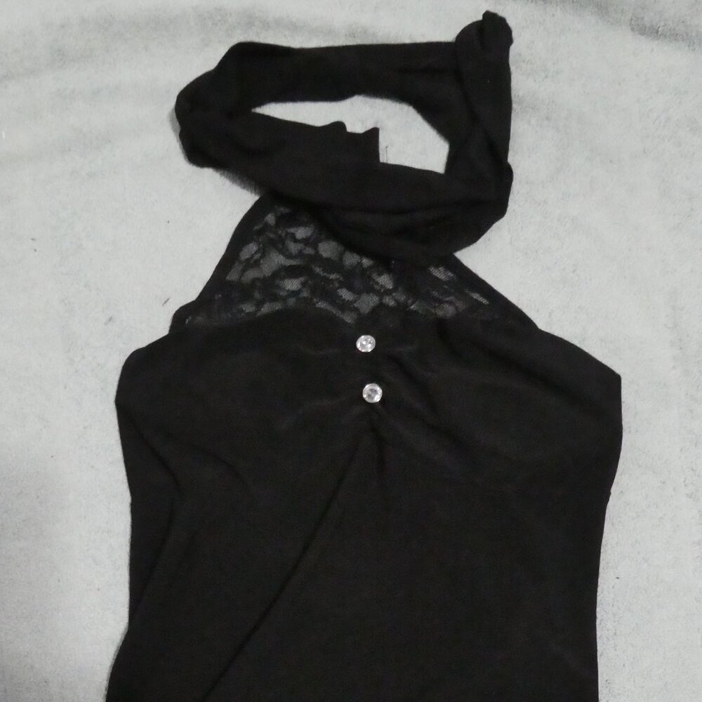 VOGUE by TIPS USA | small | Black Sleeveless Cocktail Dress | Tie Neck